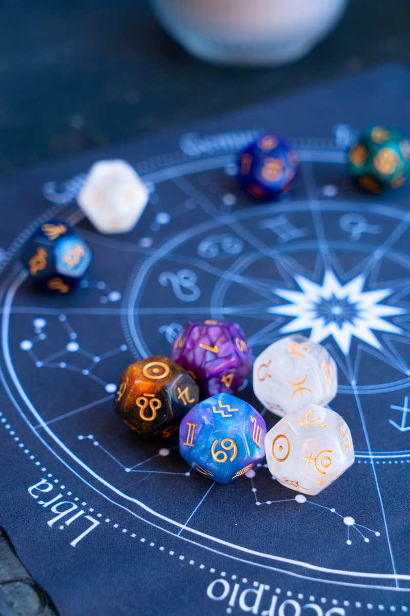 Zodiac Horoscope with Divination Dice